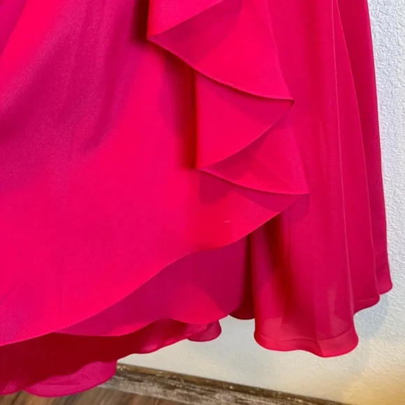 BHLDN Hitherto Anthropologie Chic Asymmetrical Red - Picture 5 of 15